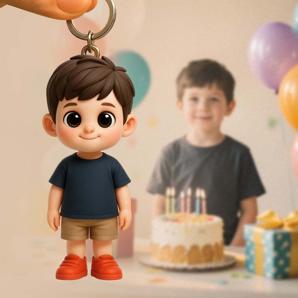 DoDoWish Custom 3D Keychain from Photo Personalized Cartoon 3D Figure Unique box Creative Gift Idea for Birthday