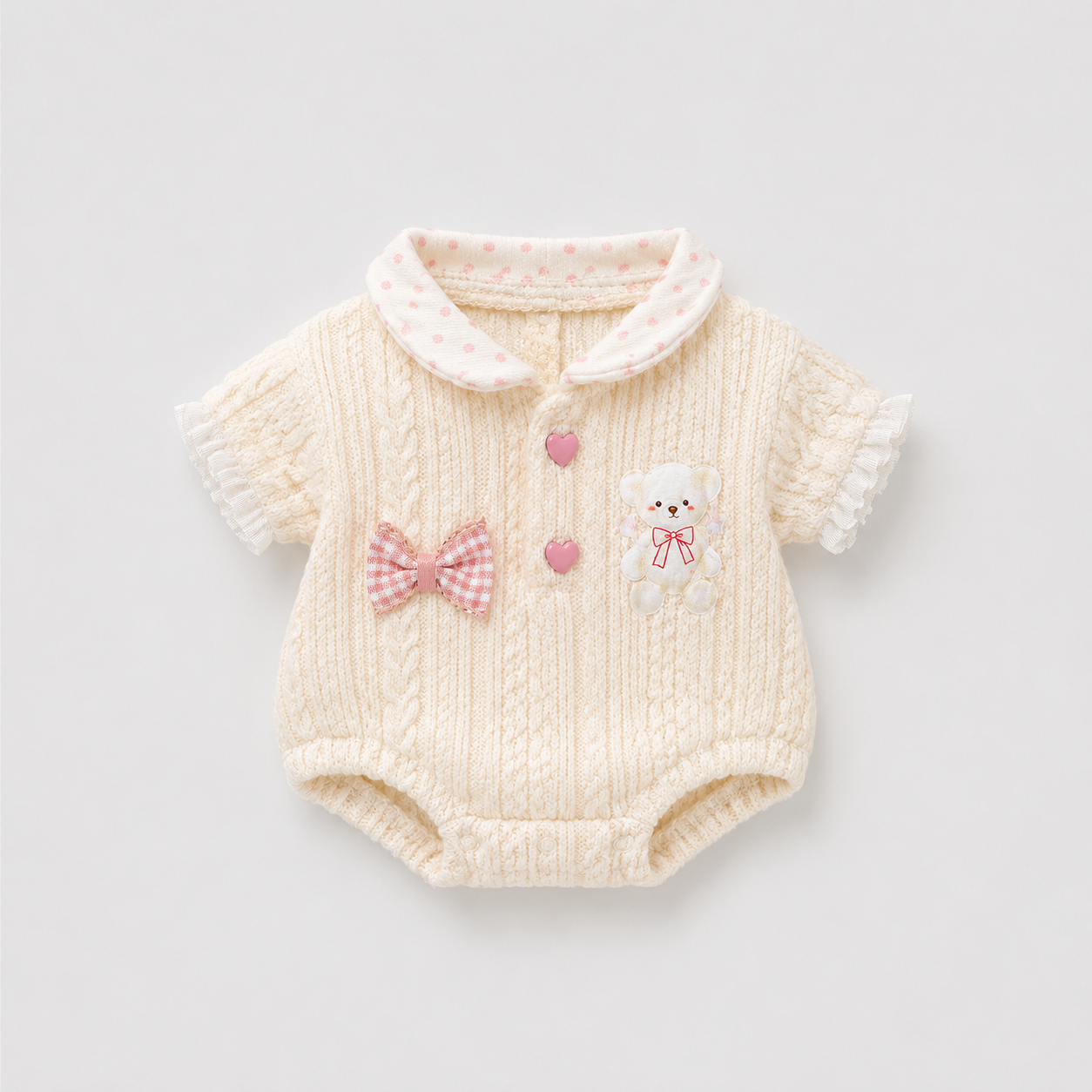 Teddy Knit Romper - Doll Outfits