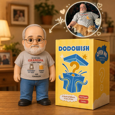 Custom Dad & Pet Figurine - Personalized 3D Figurine from Photo, Handcrafted Mini Fishing Keepsake, Father's Day Gift for Him
