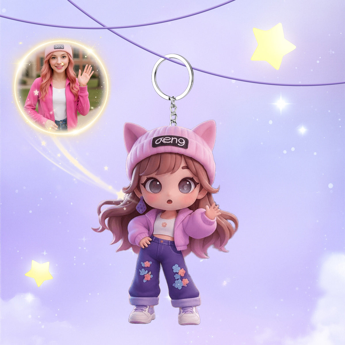 Custom Mini-Me Keychains & 3D Photo Charms | DoDoWish