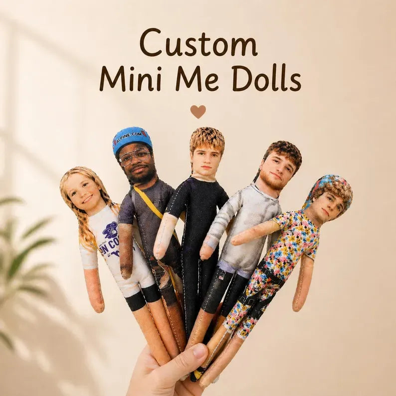 Custom Photo Mini Me Doll – Poseable Plush Toy