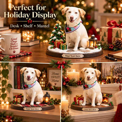 DoDo Custom Christmas Pet Figurine from Photo – Personalized Holiday Gift for Pet Lovers