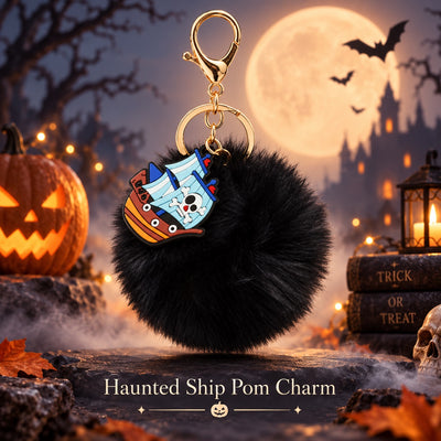 DoDoWish Halloween Pom-Pom Charm Keychain