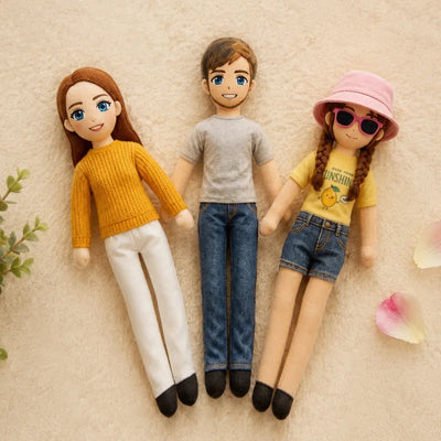 Custom Photo Mini Me Doll – Poseable Plush Toy