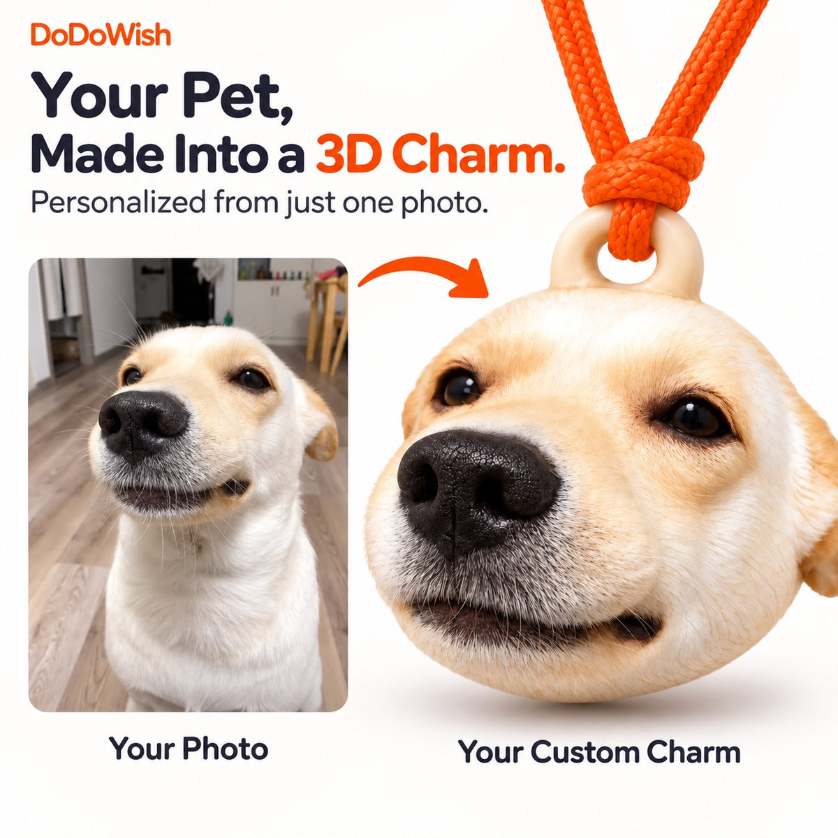 DoDoWish Personalized 3D Pet Portrait Aroma Keepsake