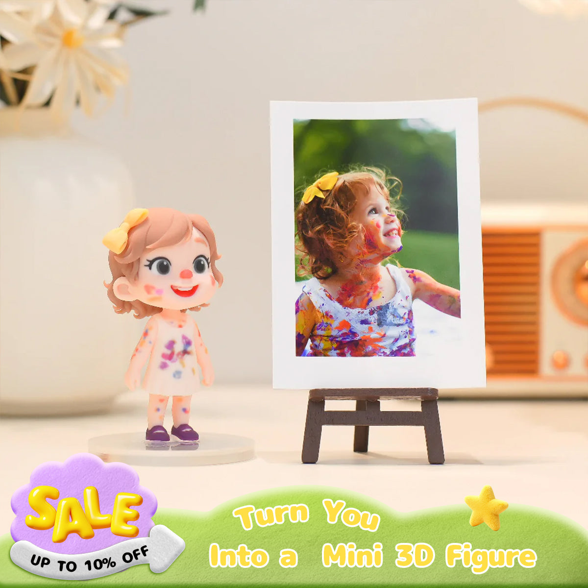 DoDoWish Custom Cute 3D Girl Figurine - Adorable Gift for Daughter