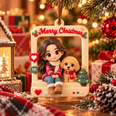 Personalized Christmas Frame Ornament – Custom Figurine Gift from Your Photo