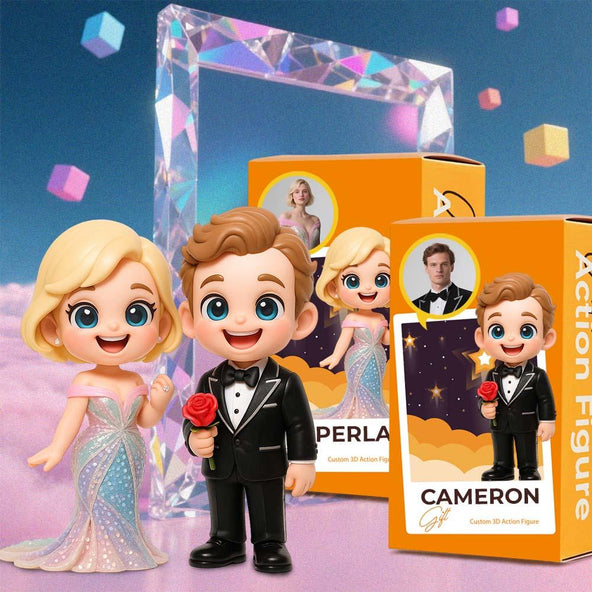 DoDoWish Personalized Cartoon Style Couple Figurines Unique Handmade Gift for Wedding Anniversary or Valentines Day Based on You and Your Partner