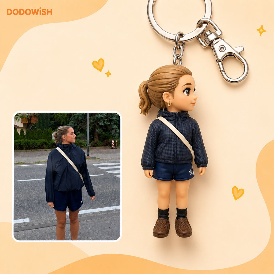 Personalized Mini-Me Keychain – Custom Chibi Photo Figure