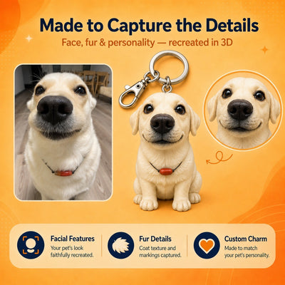 Custom Chibi Figure Keychain - Personalized 3D Photo Miniature