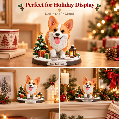 Custom Christmas Pet Figurine from Photo – Personalized Holiday Gift for Pet Lovers